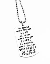 Load image into Gallery viewer, Pewter Dogtag Necklace - Be Badass Everyday