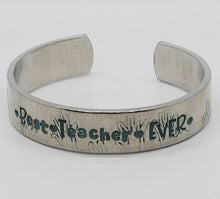 Load image into Gallery viewer, Best Teacher Ever "Hands" Cuff