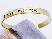 Load image into Gallery viewer, Faith Over Fear Cuff