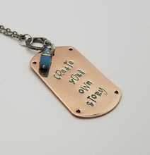 Load image into Gallery viewer, Copper Dog Tag Necklace - Create Your Own Story
