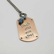 Load image into Gallery viewer, Copper Dog Tag Necklace - Create Your Own Story