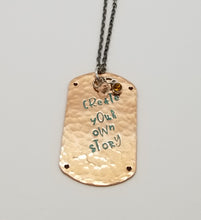 Load image into Gallery viewer, Copper Dogtag Necklace - Create Your Own Story