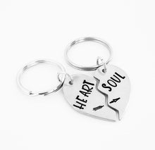 Load image into Gallery viewer, Heart & Soul - Broken Heart Keychains