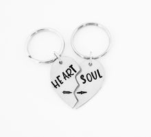 Load image into Gallery viewer, Heart & Soul - Broken Heart Keychains