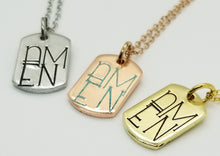 Load image into Gallery viewer, Mini Dogtag Necklace - Amen