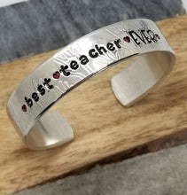 Load image into Gallery viewer, Best Teacher Ever Cuff