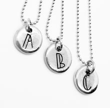 Load image into Gallery viewer, Pebble Stone Initial Necklace
