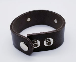 Leather Statement Cuff - Blessed