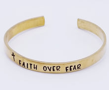 Load image into Gallery viewer, Faith Over Fear Cuff
