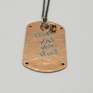 Copper Dogtag Necklace - Create Your Own Story