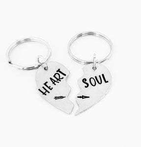 Heart & Soul - Broken Heart Keychains