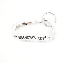 Load image into Gallery viewer, Carabiner - Grandpa&#39;s Keys (Hearts)
