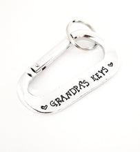 Load image into Gallery viewer, Carabiner - Grandpa&#39;s Keys (Hearts)
