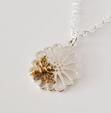 Load image into Gallery viewer, Sterling Daisy &amp; Honey Bee Necklace
