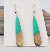 Load image into Gallery viewer, Resin &amp; Wood Stick Drop Earrings
