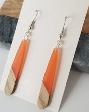 Load image into Gallery viewer, Resin &amp; Wood Stick Drop Earrings
