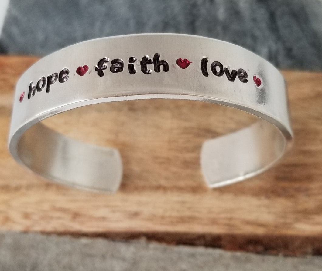 Hope-Faith-Love Cuff