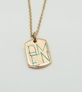 Mini Dogtag Necklace - Amen